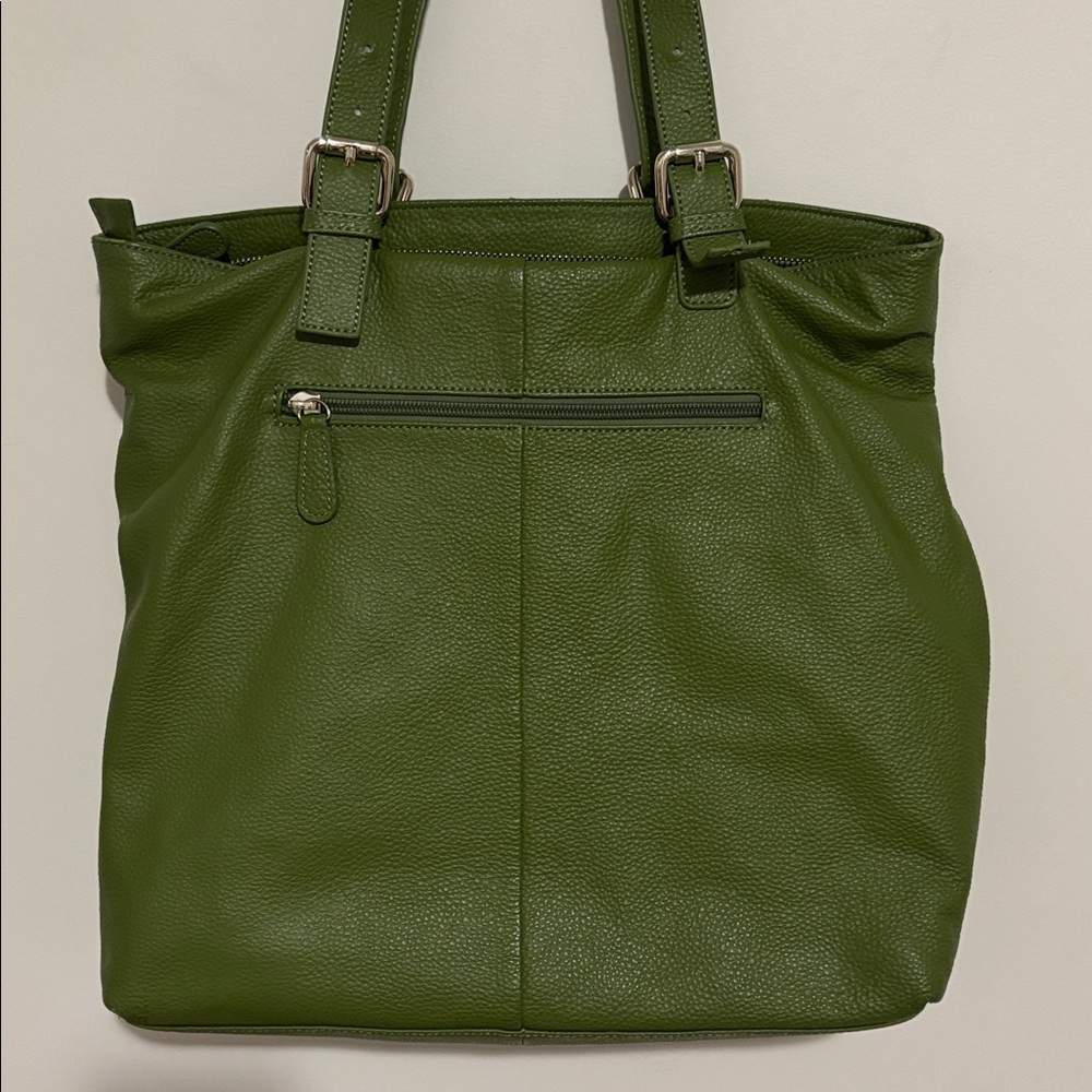 Raisa by Heys Green Leather Tote Bag - Picture 4 of 11
